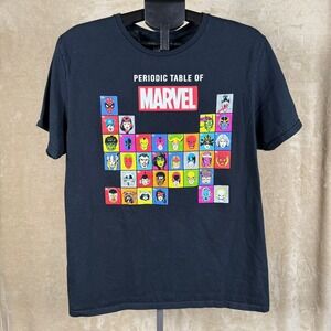 Marvel Periodic Table of Heroes Graphic Print T‎ Shirt Large Mens